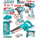 COMBO TOTAL ATORNILLADOR+TALADRO+SOPLADOR+ACCES UTOSLI250182