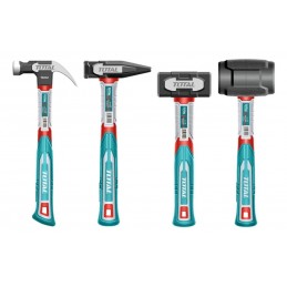 Juego de Martillos TOTAL Fibra Vidrio Set 4 Pzs. THCH6004