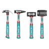 Juego de Martillos TOTAL Fibra Vidrio Set 4 Pzs. THCH6004