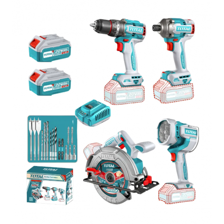 COMBO TOTAL TALADRO+ATORNILLADOR+SIERRA+LAMPARA UTOSLI241297