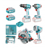 COMBO TOTAL TALADRO+ATORNILLADOR+SIERRA+LAMPARA UTOSLI241297