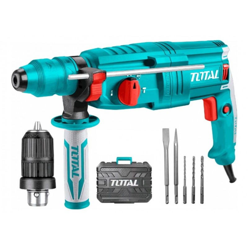 ROTOMARTILLO TOTAL SDS PLUS 800W  ESTUCHE + 5 PZ UTH308268-2