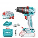 TALADRO PERCUTOR TOTAL 1/2" 20 VOL + BAT+ 47 ACC UTIDLI20558