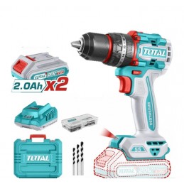 TALADRO PERCUTOR TOTAL 1/2" 20 VOL + BAT+ 47 ACC UTIDLI20558