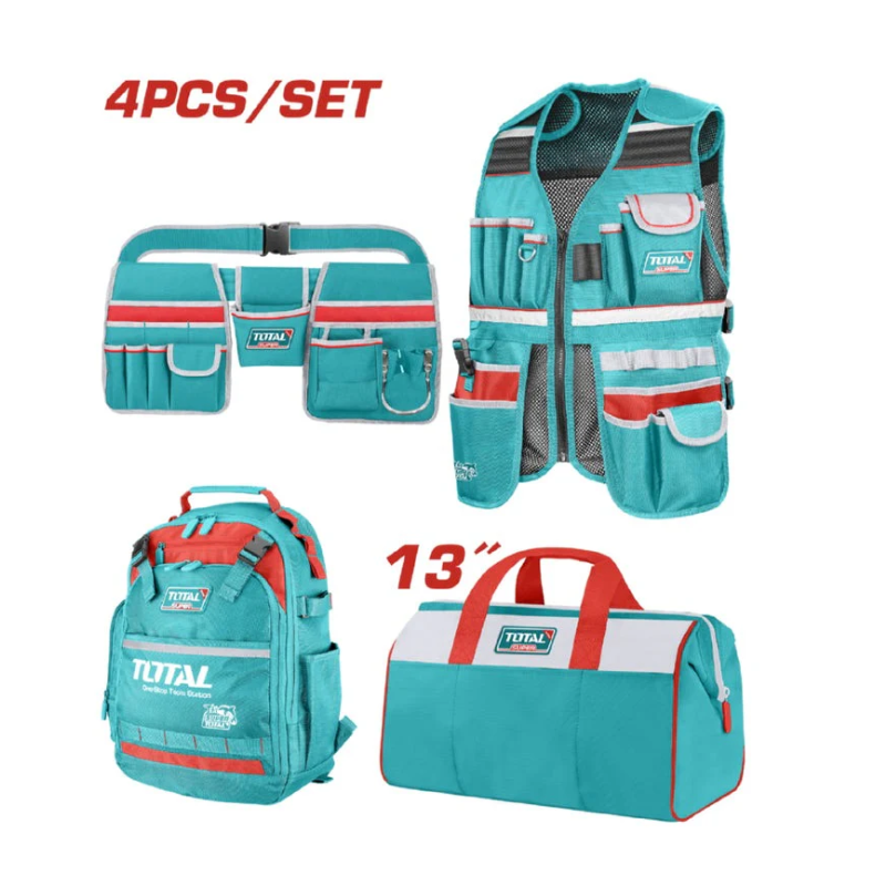 JUEGO DE PORTA HERRAMIENTAS X 4 PZS  TOS230908 TOTAL