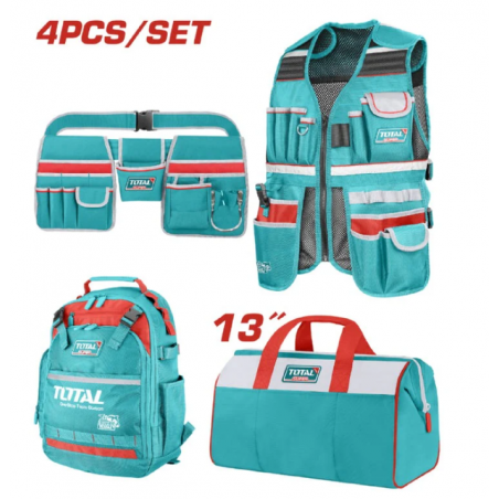 JUEGO DE PORTA HERRAMIENTAS X 4 PZS  TOS230908 TOTAL