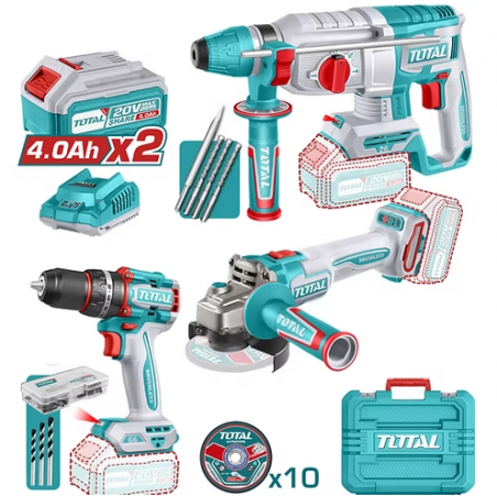 COMBO TOTAL ROTOMARTILLO+TALADRO+PULIDORA+ACC UTOSLI241198