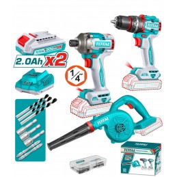 COMBO TOTAL ATORNILLADOR+TALADRO+SOPLADOR+ACCES UTOSLI250182