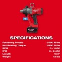 Kit de llave de impacto de alto torque M18 FUEL™ de 1" con ONE-KEY™