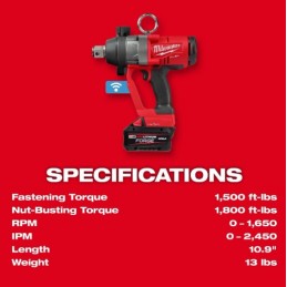 Kit de llave de impacto de alto torque M18 FUEL™ de 1" con ONE-KEY™