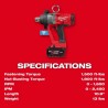 Kit de llave de impacto de alto torque M18 FUEL™ de 1" con ONE-KEY™