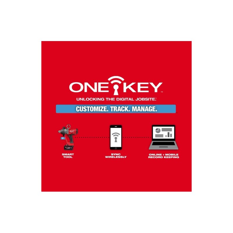 Kit de llave de impacto de alto torque M18 FUEL™ de 1" con ONE-KEY™