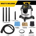 ASPIRADORA STANLEY 4 GAL ACERO INOX 15L 4 HP PICK SL18031-4B