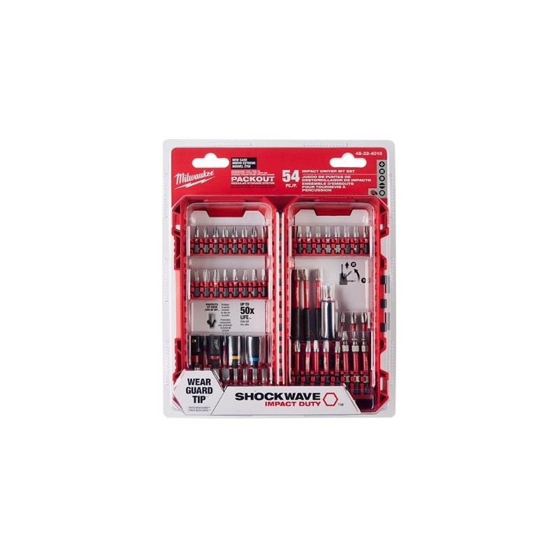 Juego Puntas Milwaukee SHOCKWAVE™ Impact Duty™ 54 Pzs