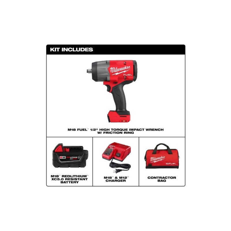 Llave de Impacto Milwaukee Alto Torque M18 1/2" 2967-21B