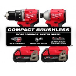 Combo BL Milwaukee Taladro/Atornillador Impacto M18 3610-22CT