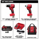 Combo BL Milwaukee Taladro/Atornillador Impacto M18 3610-22CT
