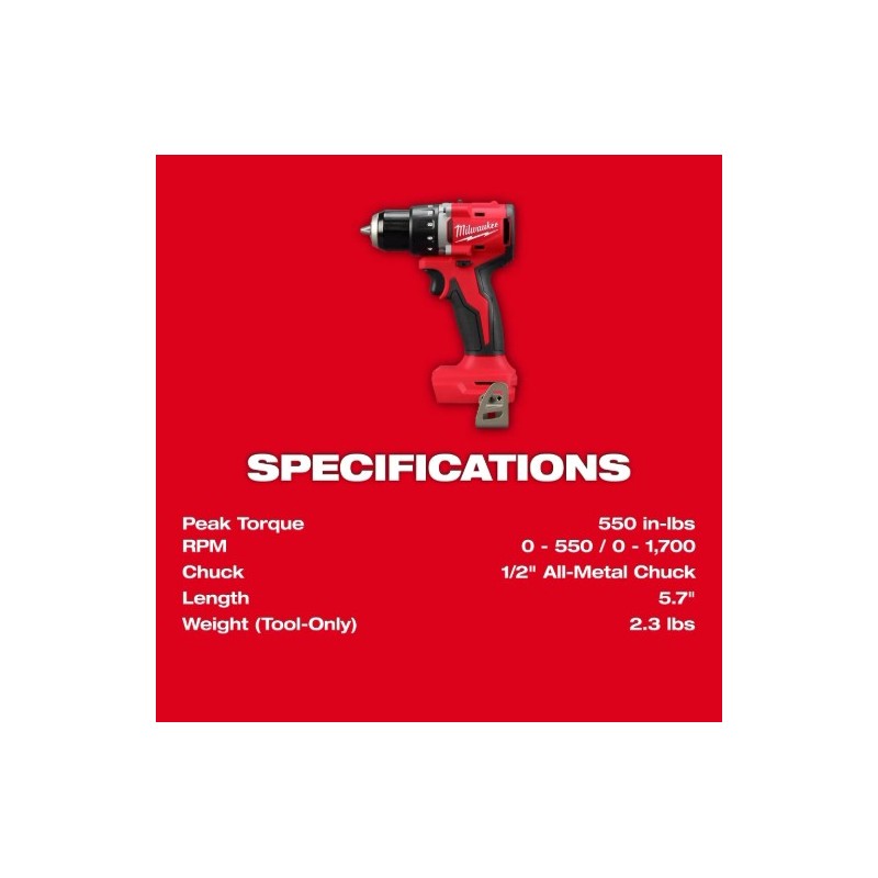 Combo BL Milwaukee Taladro/Atornillador Impacto M18 3610-22CT