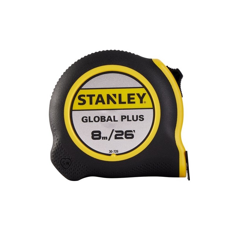 CINTA MÉTRICA GLOBAL PLUS 8 MTS 1PULG STANLEY 30-726