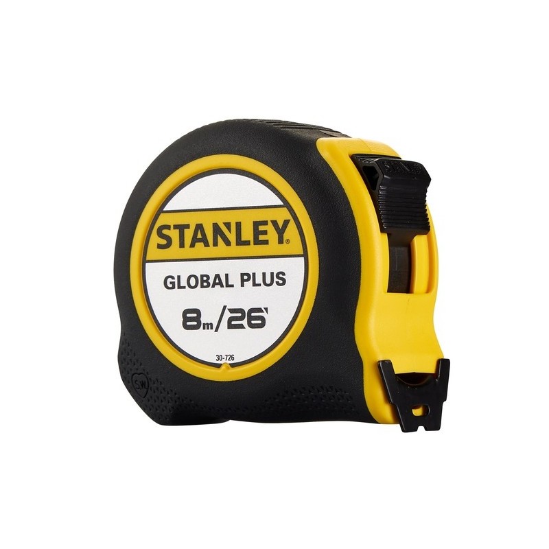 CINTA MÉTRICA GLOBAL PLUS 8 MTS 1PULG STANLEY 30-726