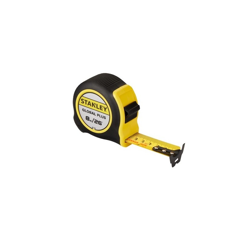 CINTA MÉTRICA GLOBAL PLUS 8 MTS 1PULG STANLEY 30-726