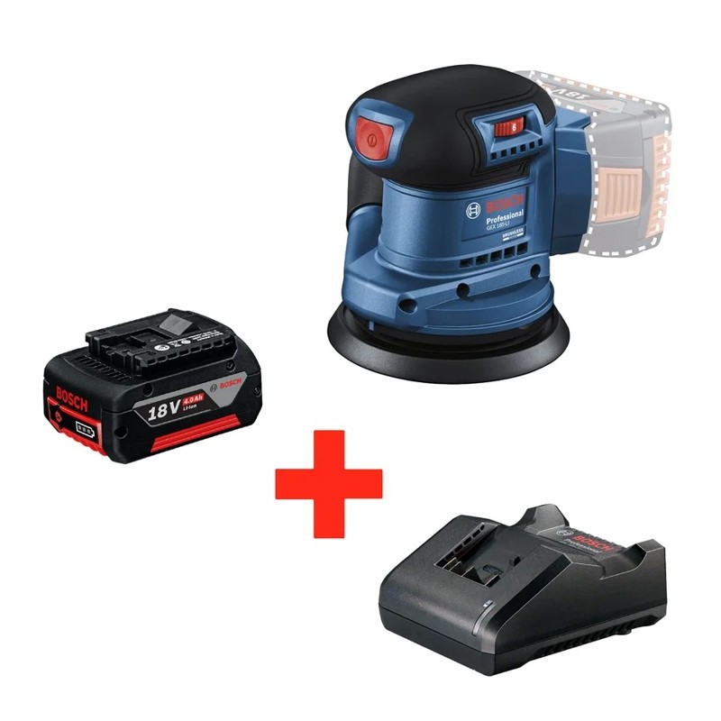 LIJADORA EXCENTRICA BOSCH GEX 185 + 1BAT +CARG