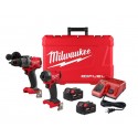 TALADRO PERCUTOR 1/2" Y ATORNILLADOR IMPACTO MILWAUKEE