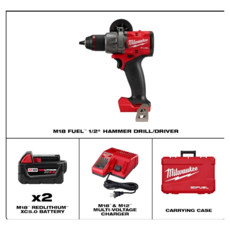 TALADRO PERCUTOR/ATORNILLADOR MILWAUKEE FUEL 1/2" 2904-22