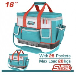 BOLSO DE HERRAMIENTAS 16" REFORZADO 20KG TOTAL THT561625