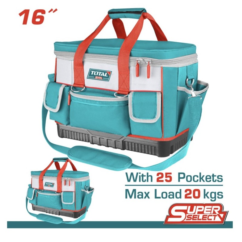BOLSO DE HERRAMIENTAS 16" REFORZADO 20KG TOTAL THT561625