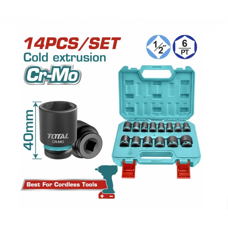 COPAS DE IMPACTO 1/2  40 MM 14PZS 10-27 MM TOTAL THISTD12141