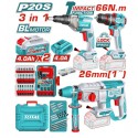 COMBO TOTAL TALADRO+ATORNILLADOR+ROTOMARTILLO UTOSLI250591