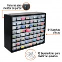 ORGANIZADOR CON 64 COMPARTIMIENTOS TRUPER ORG-64