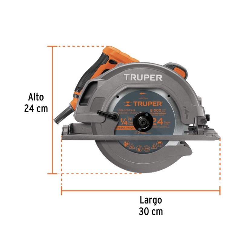 SIERRA CIRCULAR 7-1/4 Pulg. TRUPER PRO SICI-7-1/4A3