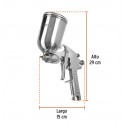 PISTOLA PARA PINTAR LVMP VASO ALUMINIO, 2 MM, TRUPER PIPI-422