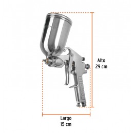 PISTOLA PARA PINTAR LVMP VASO ALUMINIO, 2 MM, TRUPER PIPI-422