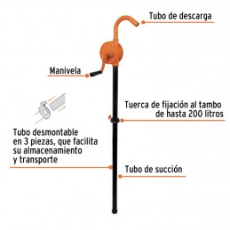 BOMBA EXTRACTORA DE ACEITES CON MANIVELA, TRUPER BOMEX-2BOMBA EXTRACTORA DE ACEITES CON MANIVELA, TRUPER BOMEX-25