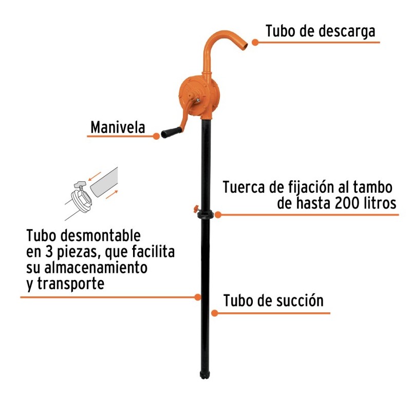 BOMBA EXTRACTORA DE ACEITES CON MANIVELA, TRUPER BOMEX-2BOMBA EXTRACTORA DE ACEITES CON MANIVELA, TRUPER BOMEX-25