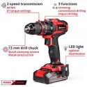 TALADRO PERCUTOR EINHELL 1/2"INALAMBRICO TE-CD 18/44 LI KIT