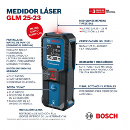 MEDIDOR DE DISTANCIA BOSCH 25 MTS GLM 25-23