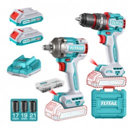COMBO INALAMBRICO TALADRO+LLAVE IMPACTO 1/2" 20V UTCKLI20286
