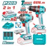 COMBO INALAMBRICO TALADRO+LLAVE IMPACTO 1/2" 20V UTCKLI20286