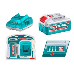 KIT BATERIA 4.0AH+CARGADOR DE 20V TOTAL UTFBCPK1012