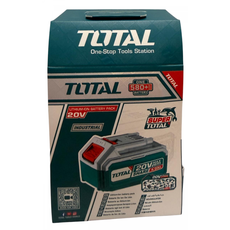 BATERIA 20V 4,0AH INDUSTRIAL ION LITHIUM TOTAL (TFBLI20021)
