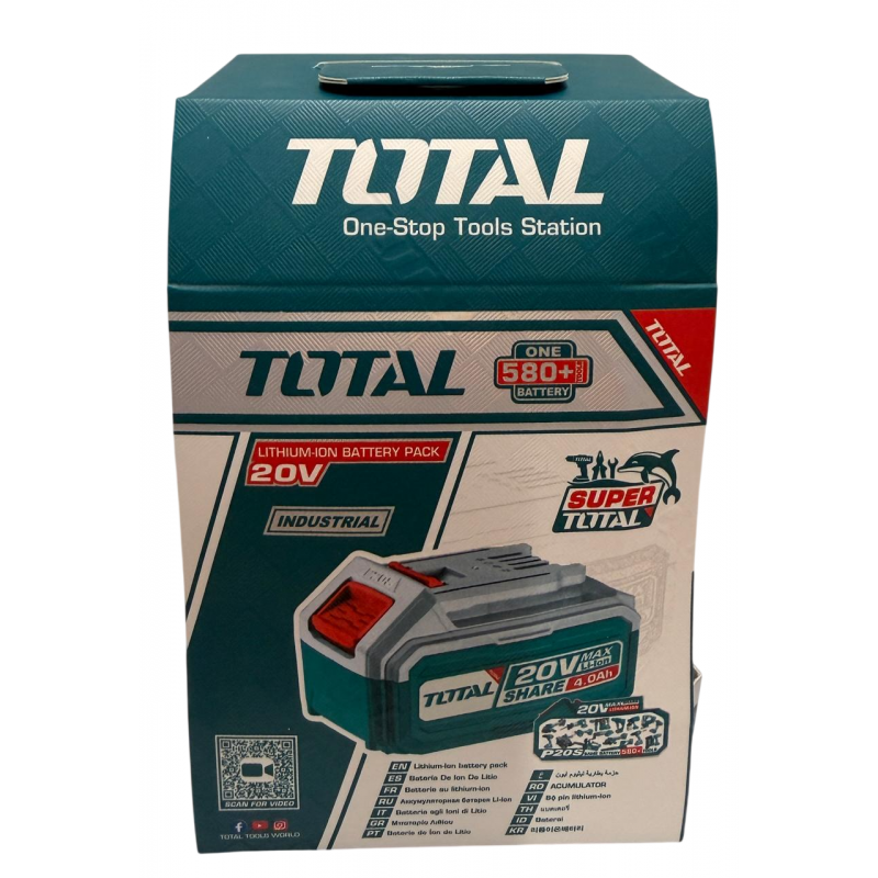 BATERIA 20V 4,0AH INDUSTRIAL ION LITHIUM TOTAL (TFBLI20021)