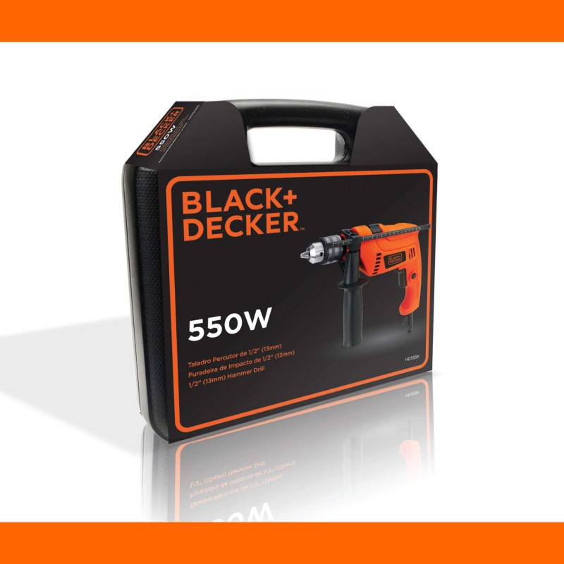 TALADRO PERCUTOR 1/2" 550W VVR CAJA PLASTICA  HD555K-B3