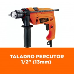 TALADRO PERCUTOR 1/2" 550W VVR CAJA PLASTICA  HD555K-B3