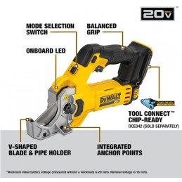 CORTATUBOS DE PLASTICO 20V MAX DEWALT DCE180B
