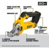 CORTATUBOS DE PLASTICO 20V MAX DEWALT DCE180B