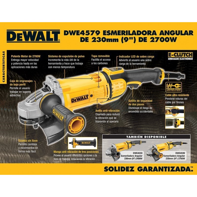PULIDORA INDUSTRIAL 9 PULG DEWALT DWE4579-B3